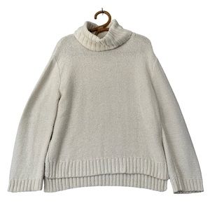 Madewell‎ | Flecked Turtleneck Sweater in Antique Cream Size M